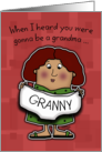 First Time Grandma Congratulations Granny Panties Red Hair card