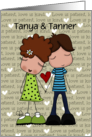 Customized Names Happy Anniversary Love Is Patient and Kind Couple card