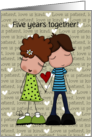 Customized 5th Anniversary Love is Patient and Kind Couple card