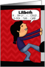 Customizable Name Happy Birthday Lilibeth Woman Open Large Card