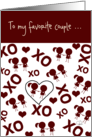 Customizable Happy Valentine’s Day to Us Favorite Couple XO Couples card