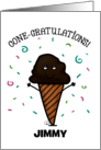 Customizable Congratulations Jimmy Ice Cream Cone CONEgratulations card