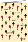 Happy Birthday Sweet Ice Cream Cone Pattern card