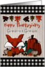 Customizable Fox and Pumpkins Happy Thanksgiving for Grandparents card