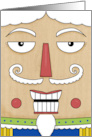 Nutcracker Face Up Close Merry Christmas card