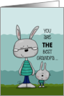 Grandpa and Grandson Bunnies Best Grandpa Happy Father’s Day card