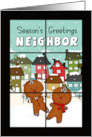 Gingerbread People Couple Neighborhood Season’s Greetings for Neighbor card