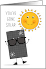 Solar Panel and Sun Congratulations Getting Solar Panels card