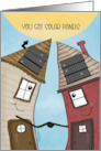 You Got Solar Panels Two Houses Shake Hands card