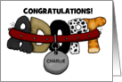 Pet Adotion Collar Customizable Congratulations on Adopting a Dog card
