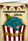 Elephant in Peanuts Customizable Congratulations on Retirement Johnny card