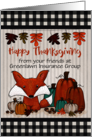 Fox and Pumpkins Happy Thanksgiving from Business Customizable card