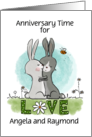Bunny Couple Customizable Love for Anniversary Angela Raymond card