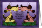 Happy Anniversary Smooching Hounds Couple Add Any Name Mr. Mrs. Barker card