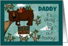 Customizable Happy Birthday Dad Bear with Me Sleeping Bear card