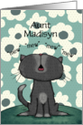 Customizable Happy Birthday Aunt Madisyn Birthday Wish Four Mew card