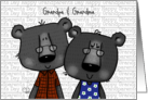 Customizable Grandparents Day Grandparents Two Gray Bears card
