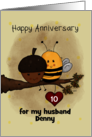 Customizable Happy 10th Anniversary for Husband Denny card