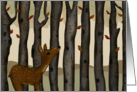 Happy Birthday Deer in Woods Blessed card