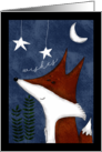 Happy Birthday Fox Wishes on Stars card
