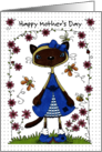 Customizable Happy Mother’s Day Siamese Cat in the Garden card