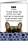 Customizable Happy Father’s Day from Dog French Bulldog Peers Bedside card