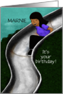 Customizable Happy Birthday Marnie Young Woman on Slide card