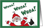 Santa Slips- Merry Christmas- card