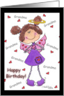 Happy Birthday for Grandma Angel with Hearts card