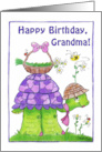 Happy Birthday for Grandma Turtle with Basket card