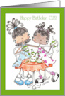 Tea Party Girls Birthday for Cousin card