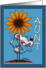 Happy Birthday for Aunt Mouse and Sunflower card