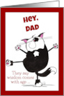 Show Off Cat Happy Birthday for Dad card