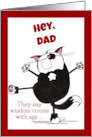 Happy Birthday for Dad Show Off Cat card