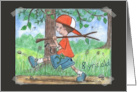All Boy Happy Birthday for Eight Year Old Boy in Wooded Area card