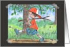 All Boy Happy Birthday for Six Year Old Boy in Wooded Area card
