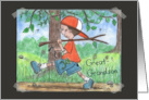 All Boy Happy Birthday for Great Grandson Boy in Wooded Area card