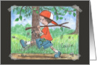 All Boy Happy Birthday for Cousin Boy in Wooded Area card