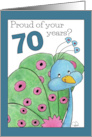 Proud Peacock 70th Birthday card