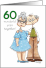 Growing Old Together 60th Anniversary Cute Old Couple card