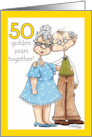 Growing Old Together Happy 50th Anniversary Old Couple card