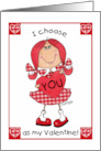 Happy Valentine’s Day Red Haired Girl card