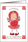 Happy Valentine’s Day for Grandparents Red Haired Girl card