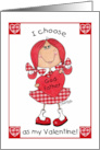 Happy Valentine’s Day for Godfather Red Haired Girl card