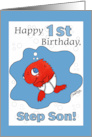 Small Fry 1st Birthday for Step Son card