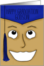 Congratulations Happy Graduation Godson Graduate Male Face card