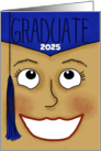Customizable Happy Graduation 2025 for Female Graduate Up-close Face card