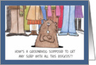 Groundhog Day Annoyed Groundhog with Crowd card