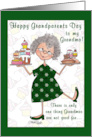 Humorous Happy Grandparents Day for Grandma Bad For My Waistline card