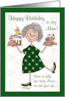 Humorous Happy Birthday for Mom Bad for my Waistline card